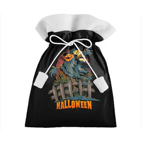 Подарочный 3D мешок с принтом Веселый Хэллоуин в Белгороде, 100% полиэстер | Размер: 29*39 см | Тематика изображения на принте: diy | ghost | halloween | horror | makeup | scary | skull clown | trick or treat | вампир | ведьма | кошка | луна | магия | ночь | тыква | хэллоуин