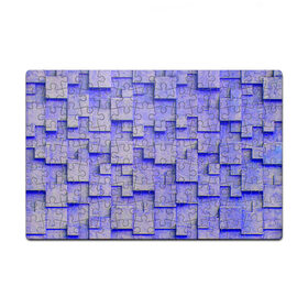 Пазл магнитный 126 элементов с принтом UlliCom в Белгороде, полимерный материал с магнитным слоем | 126 деталей, размер изделия —  180*270 мм | Тематика изображения на принте: abstraction | blue | mesh | mosaic | panels | surface | texture | абстракция | мозайка | панели | поверхность | сетка | синий | текстура