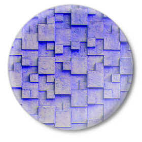 Значок с принтом UlliCom в Белгороде,  металл | круглая форма, металлическая застежка в виде булавки | Тематика изображения на принте: abstraction | blue | mesh | mosaic | panels | surface | texture | абстракция | мозайка | панели | поверхность | сетка | синий | текстура