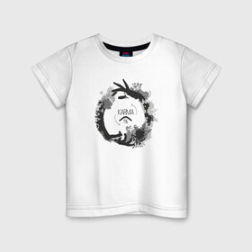 Детская футболка хлопок с принтом Кармический Круговорот 1% в Белгороде, 100% хлопок | круглый вырез горловины, полуприлегающий силуэт, длина до линии бедер | 1 | бесконечность | карма | круговорот | руки