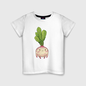 Детская футболка хлопок с принтом Милая тыква в Белгороде, 100% хлопок | круглый вырез горловины, полуприлегающий силуэт, длина до линии бедер | арт | мило | милый | овощ | рисунок | свежий овощ | свежий продукт | тыква