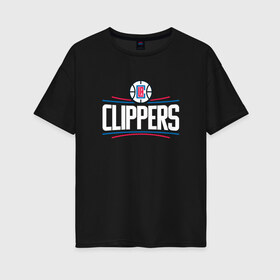 Женская футболка хлопок Oversize с принтом Los Angeles Clippers в Белгороде, 100% хлопок | свободный крой, круглый ворот, спущенный рукав, длина до линии бедер
 | angeles | clippers | los | nba | анджелес | баскетбол | клипперс | лос | нба