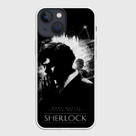 Чехол для iPhone 13 mini с принтом Шерлок Холмс в Белгороде,  |  | bbc | benedict cumberbatch | martin freeman | sherlock | sherlock holmes | watson | бенедикт камбербетч | бенедикт камбербэтч | ватсон | вотсон | джон | доктор ватсон | конан дойл | мартин фримен | сериал | холмс | шерлок | шерлок х