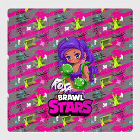 Магнитный плакат 3Х3 с принтом Rosa Brawl Stars в Белгороде, Полимерный материал с магнитным слоем | 9 деталей размером 9*9 см | anime | brawl | brawl stars | brawlstars | brawl_stars | panny | rosa | аниме | бравл | бравлстарс | девочка | девушка | манга | роза | роса