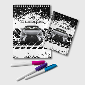 Блокнот с принтом LEXUS в Белгороде, 100% бумага | 48 листов, плотность листов — 60 г/м2, плотность картонной обложки — 250 г/м2. Листы скреплены удобной пружинной спиралью. Цвет линий — светло-серый
 | abstract | auto | brand | car | geometry | lexus | sport | texture | абстракция | авто | автомобильные | бренд | геометрия | классика | лексус | машины | модные | спорт | стиль | текстура