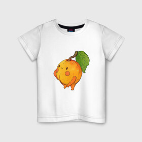 Детская футболка хлопок с принтом Спелый и сочный в Белгороде, 100% хлопок | круглый вырез горловины, полуприлегающий силуэт, длина до линии бедер | абрикос | абрикосы | арт | мило | милота | персик | персики | рисунок | свежий продукт | свежий фрукт | фрукт
