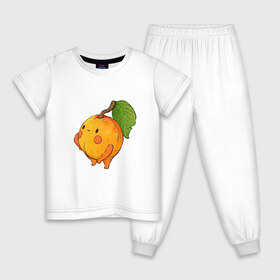 Детская пижама хлопок с принтом Спелый и сочный в Белгороде, 100% хлопок |  брюки и футболка прямого кроя, без карманов, на брюках мягкая резинка на поясе и по низу штанин
 | абрикос | абрикосы | арт | мило | милота | персик | персики | рисунок | свежий продукт | свежий фрукт | фрукт