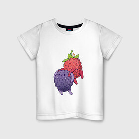 Детская футболка хлопок с принтом Смородинки в Белгороде, 100% хлопок | круглый вырез горловины, полуприлегающий силуэт, длина до линии бедер | арт | красная смородина | мило | милота | рисунок | свежая ягода | свежие ягоды | свежий продукт | смородина | чёрная смородина | ягода | ягоды