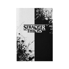 Обложка для паспорта матовая кожа с принтом Stranger Things. в Белгороде, натуральная матовая кожа | размер 19,3 х 13,7 см; прозрачные пластиковые крепления | normal people scare me | stranger things | детектив | драма | кино | очень странные дела | сериалы | странгер тхингс | триллер | уилл | фантастика | фильмы | хоукинс