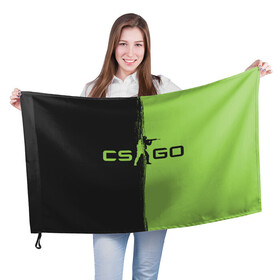 Флаг 3D с принтом CS GO в Белгороде, 100% полиэстер | плотность ткани — 95 г/м2, размер — 67 х 109 см. Принт наносится с одной стороны | counter strike | cs go | game | игра | контр страйк | шутер