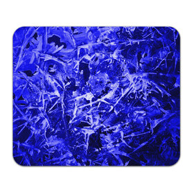 Коврик для мышки прямоугольный с принтом Dark Blue Gan в Белгороде, натуральный каучук | размер 230 х 185 мм; запечатка лицевой стороны | Тематика изображения на принте: abstraction | blue | frost | frozen | ice | shine | surface | texture | абстракция | блеск | замерзший | лед | мороз | поверхность | синий | текстура