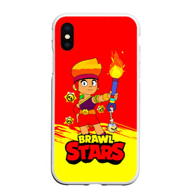 Чехол для iPhone XS Max матовый с принтом Brawl Stars Amber в Белгороде, Силикон | Область печати: задняя сторона чехла, без боковых панелей | amber | crow | leon | logo game | nita | sandy | spike | surge | амбер | бравл старс | бравлер | браво | герои | девочкам | детям | легендарный | леон | логотипы игр | мальчикам | огненный | огонь | пламя | сенди | спраут | чер