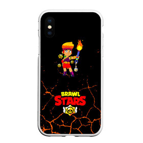 Чехол для iPhone XS Max матовый с принтом Brawl Stars Amber в Белгороде, Силикон | Область печати: задняя сторона чехла, без боковых панелей | amber | crow | leon | logo game | nita | sandy | spike | surge | амбер | бравл старс | бравлер | браво | герои | девочкам | детям | легендарный | леон | логотипы игр | мальчикам | огненный | огонь | пламя | сенди | спраут | чер