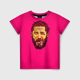 Детская футболка 3D с принтом ХАРДИ в Белгороде, 100% гипоаллергенный полиэфир | прямой крой, круглый вырез горловины, длина до линии бедер, чуть спущенное плечо, ткань немного тянется | известная личность | том харди | чел с бородой