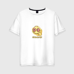 Женская футболка хлопок Oversize с принтом Нормально (мем) в Белгороде, 100% хлопок | свободный крой, круглый ворот, спущенный рукав, длина до линии бедер
 | 
