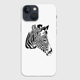 Чехол для iPhone 13 mini с принтом Zebra в Белгороде,  |  | Тематика изображения на принте: africa | black | savanna | stripe | white | zebra | африка | белый | зебра | полоска | саванна | черный
