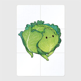 Магнитный плакат 2Х3 с принтом Симпатичная капуста в Белгороде, Полимерный материал с магнитным слоем | 6 деталей размером 9*9 см | Тематика изображения на принте: арт | капуста | милая капуста | мило | милота | овощ | овощи | рисунок | свежие овощи | свежий овощ | свежий продукт