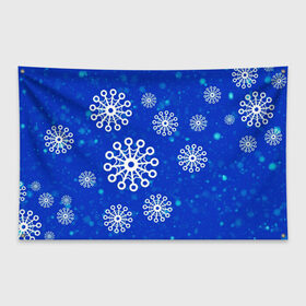 Флаг-баннер с принтом Снежинки в Белгороде, 100% полиэстер | размер 67 х 109 см, плотность ткани — 95 г/м2; по краям флага есть четыре люверса для крепления | новогодние снежинки | снег | снежинка | снежинки | январьские снежинки