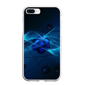 Чехол для iPhone 7Plus/8 Plus матовый с принтом Атом в Белгороде, Силикон | Область печати: задняя сторона чехла, без боковых панелей | автом | атомы | молекула | молекулы | наука | физика