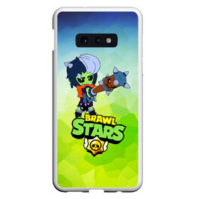 Чехол для Samsung S10E с принтом Brawl Stars Zombibi в Белгороде, Силикон | Область печати: задняя сторона чехла, без боковых панелей | bibi | crow | halloween | leon | logo game | nita | sandy | zombie | биби | бравл старс | бравлер | браво | герои | девочкам | детям | зомби | зомбиби | леон | логотипы игр | мальчикам | монстр | нечисть | сенди | хеллоуин | хэллоуин |