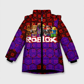 Зимняя куртка для девочек 3D с принтом Roblox Роблокс в Белгороде, ткань верха — 100% полиэстер; подклад — 100% полиэстер, утеплитель — 100% полиэстер. | длина ниже бедра, удлиненная спинка, воротник стойка и отстегивающийся капюшон. Есть боковые карманы с листочкой на кнопках, утяжки по низу изделия и внутренний карман на молнии. 

Предусмотрены светоотражающий принт на спинке, радужный светоотражающий элемент на пуллере молнии и на резинке для утяжки. | 