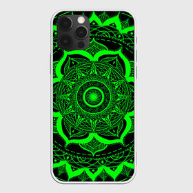 Чехол для iPhone 12 Pro Max с принтом Mandala в Белгороде, Силикон |  | abstraction | light green | mandala | pattern | shape | tangled | texture | абстракция | запутанный | салатовый | текстура | узор | формы