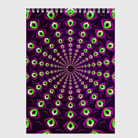 Скетчбук с принтом Fractal-$$$ в Белгороде, 100% бумага
 | 48 листов, плотность листов — 100 г/м2, плотность картонной обложки — 250 г/м2. Листы скреплены сверху удобной пружинной спиралью | abstraction | fractal | light green | mandala | pattern | pink | shape | symmetry | texture | абстракция | розовый | салатовый | симметрия | текстура | узор | формы | фрактал