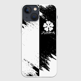 Чехол для iPhone 13 mini с принтом Черный Клевер инверсированный фон в Белгороде,  |  | asta | black bull | black clover | bull | clover | аста | бык | клевер | чёрный бык | чёрный клевер