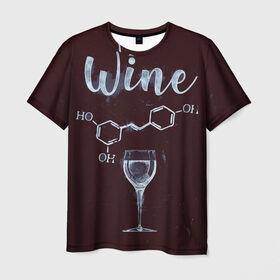 Мужская футболка 3D с принтом Формула Винишка в Белгороде, 100% полиэфир | прямой крой, круглый вырез горловины, длина до линии бедер | wine | винишко | вино | виски | девичник