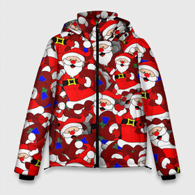 Мужская зимняя куртка 3D с принтом Русский Санта Клаус в Белгороде, верх — 100% полиэстер; подкладка — 100% полиэстер; утеплитель — 100% полиэстер | длина ниже бедра, свободный силуэт Оверсайз. Есть воротник-стойка, отстегивающийся капюшон и ветрозащитная планка. 

Боковые карманы с листочкой на кнопках и внутренний карман на молнии. | арт | герой ссср | дед мороз | мультфильм ссср | мультфильмы ссср | новый год | рисунок | рождество | санта клаус