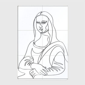 Магнитный плакат 2Х3 с принтом Мона Лиза. Силуэт в Белгороде, Полимерный материал с магнитным слоем | 6 деталей размером 9*9 см | Тематика изображения на принте: возрождение | джоконда | ласика | леонардо да винчи | мона лиза | портрет | ренессанс | художник