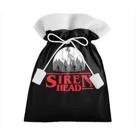 Подарочный 3D мешок с принтом Siren Head в Белгороде, 100% полиэстер | Размер: 29*39 см | Тематика изображения на принте: 6789 | foundation | head | scp | siren | sirenhead | stranger | things | голова | дела | объект | объекты | очень | сирена | сиреноголовый | странные | фонд