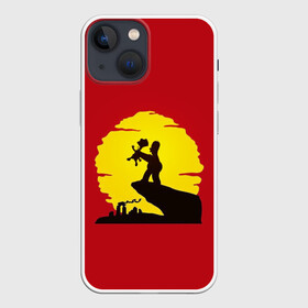 Чехол для iPhone 13 mini с принтом КОРОЛЬ БАРТ в Белгороде,  |  | африка | барт | закат | коль лев | мультфильм | симпсоны