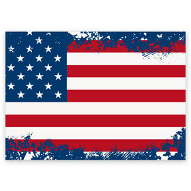 Поздравительная открытка с принтом Америка в Белгороде, 100% бумага | плотность бумаги 280 г/м2, матовая, на обратной стороне линовка и место для марки
 | america | америка | звезды | полосы | символы | сша | флаг