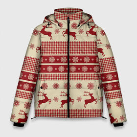 Мужская зимняя куртка 3D с принтом Красные олени в Белгороде, верх — 100% полиэстер; подкладка — 100% полиэстер; утеплитель — 100% полиэстер | длина ниже бедра, свободный силуэт Оверсайз. Есть воротник-стойка, отстегивающийся капюшон и ветрозащитная планка. 

Боковые карманы с листочкой на кнопках и внутренний карман на молнии. | Тематика изображения на принте: 