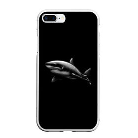 Чехол для iPhone 7Plus/8 Plus матовый с принтом Акула в Белгороде, Силикон | Область печати: задняя сторона чехла, без боковых панелей | акула | акулы | морские животные | рыбы | хищники