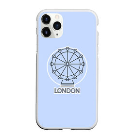Чехол для iPhone 11 Pro Max матовый с принтом Лондон London Eye в Белгороде, Силикон |  | Тематика изображения на принте: blue circle | england | english | europe | eye | gb | icon | london | travel | uk | vacation | англия | аттракцион | великобритания | европа | иконка | колесо обозрения | лондон | лондонский глаз | надпись | отпуск | поездка | путешествие |