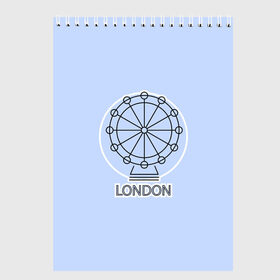 Скетчбук с принтом Лондон London Eye в Белгороде, 100% бумага
 | 48 листов, плотность листов — 100 г/м2, плотность картонной обложки — 250 г/м2. Листы скреплены сверху удобной пружинной спиралью | blue circle | england | english | europe | eye | gb | icon | london | travel | uk | vacation | англия | аттракцион | великобритания | европа | иконка | колесо обозрения | лондон | лондонский глаз | надпись | отпуск | поездка | путешествие |