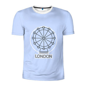 Мужская футболка 3D спортивная с принтом Лондон London Eye в Белгороде, 100% полиэстер с улучшенными характеристиками | приталенный силуэт, круглая горловина, широкие плечи, сужается к линии бедра | blue circle | england | english | europe | eye | gb | icon | london | travel | uk | vacation | англия | аттракцион | великобритания | европа | иконка | колесо обозрения | лондон | лондонский глаз | надпись | отпуск | поездка | путешествие |