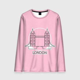 Мужской лонгслив 3D с принтом Лондон London Tower bridge в Белгороде, 100% полиэстер | длинные рукава, круглый вырез горловины, полуприлегающий силуэт | bridge | england | english | gb | london | tower | uk | английский | англия | башни | великобритания | закат | иконка | лайнарт | лондон | мост | надпись | розовый круг | слово | тауэрский | юк