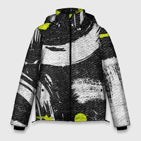 Мужская зимняя куртка 3D с принтом Grunge Texture в Белгороде, верх — 100% полиэстер; подкладка — 100% полиэстер; утеплитель — 100% полиэстер | длина ниже бедра, свободный силуэт Оверсайз. Есть воротник-стойка, отстегивающийся капюшон и ветрозащитная планка. 

Боковые карманы с листочкой на кнопках и внутренний карман на молнии. | art | background | cross | grunge | paint | strokes | texture | арт | гранж | краска | крест | мазки | текстура | фон