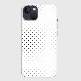 Чехол для iPhone 13 с принтом Сердечки черные на белом в Белгороде,  |  | heart pattern | hearts | polka dot hearts | сердечки | сердечки в стиле горошек | сердечки горошек | сердечки узорчик | сердце | сердце узор | узор горошек