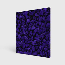 Холст квадратный с принтом Purple-$tone$ в Белгороде, 100% ПВХ |  | abstraction | forms | gravel | pebbles | purple | stones | texture | абстракция | галька | гравий | камни | текстура | фиолетовый | формы