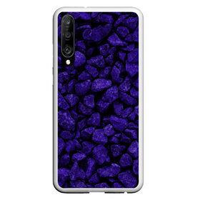 Чехол для Honor P30 с принтом Purple-$tone$ в Белгороде, Силикон | Область печати: задняя сторона чехла, без боковых панелей | Тематика изображения на принте: abstraction | forms | gravel | pebbles | purple | stones | texture | абстракция | галька | гравий | камни | текстура | фиолетовый | формы