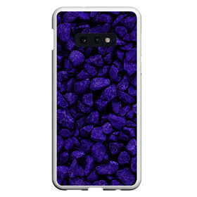 Чехол для Samsung S10E с принтом Purple-$tone$ в Белгороде, Силикон | Область печати: задняя сторона чехла, без боковых панелей | Тематика изображения на принте: abstraction | forms | gravel | pebbles | purple | stones | texture | абстракция | галька | гравий | камни | текстура | фиолетовый | формы