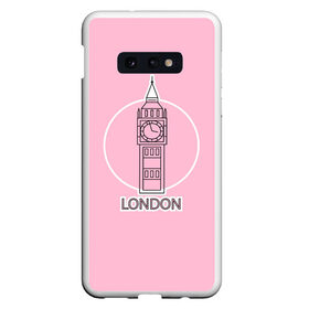 Чехол для Samsung S10E с принтом Биг Бен, Лондон, London в Белгороде, Силикон | Область печати: задняя сторона чехла, без боковых панелей | big ben | clock | england | europe | london | pink | travel | англия | башня | башня елизаветы | биг бен | великобритания | европа | иконка | круг | лондон | надпись | путешествия | розовый | символ | часы