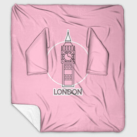 Плед с рукавами с принтом Биг Бен Лондон London в Белгороде, 100% полиэстер | Закругленные углы, все края обработаны. Ткань не мнется и не растягивается. Размер 170*145 | big ben | clock | england | europe | london | pink | travel | англия | башня | башня елизаветы | биг бен | великобритания | европа | иконка | круг | лондон | надпись | путешествия | розовый | символ | часы