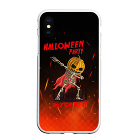 Чехол для iPhone XS Max матовый с принтом Halloween Party в Белгороде, Силикон | Область печати: задняя сторона чехла, без боковых панелей | Тематика изображения на принте: blood | diablo | haloween | horror | дьявол | зомби | кости | кровь | мозги | мясо | страшилка | ужасы | хеллоуин | хелоуин