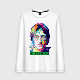 Мужской лонгслив хлопок с принтом John Lennon Imagine в Белгороде, 100% хлопок |  | beatles | imagine | john | lennon | the beatles | битлз | битлы | группа | джон | купить | леннон | леннона | очки | рок н ролл | с группы | хиппи