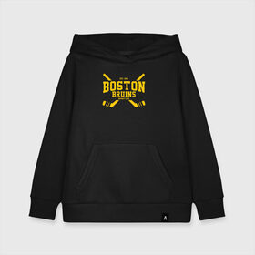 Детская толстовка хлопок с принтом Boston Bruins в Белгороде, 100% хлопок | Круглый горловой вырез, эластичные манжеты, пояс, капюшен | Тематика изображения на принте: boston | boston bruins | bruins | hockey | nhl | usa | бостон | бостон брюинз | нхл | спорт | сша | хоккей | шайба